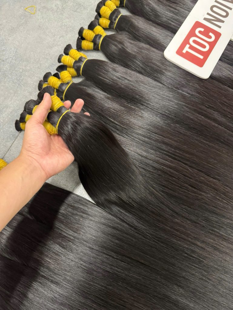 Tóc Nối Chùm 60cm – Tóc Thật 100% Dài Ngang Hông