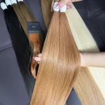 Tóc Nối Chùm Màu Nâu Tây – Tóc Thật 100%, Đủ Độ Dài 40–70cm