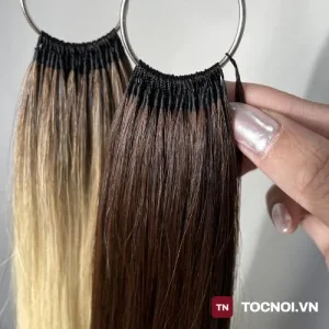 Tóc Nối Lông Vũ 9D Màu Nâu Tây – Tóc Thật 100%, 45–70cm
