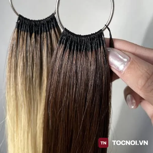 Tóc Nối Lông Vũ 9D Màu Nâu Tây – Tóc Thật 100%, 45–70cm