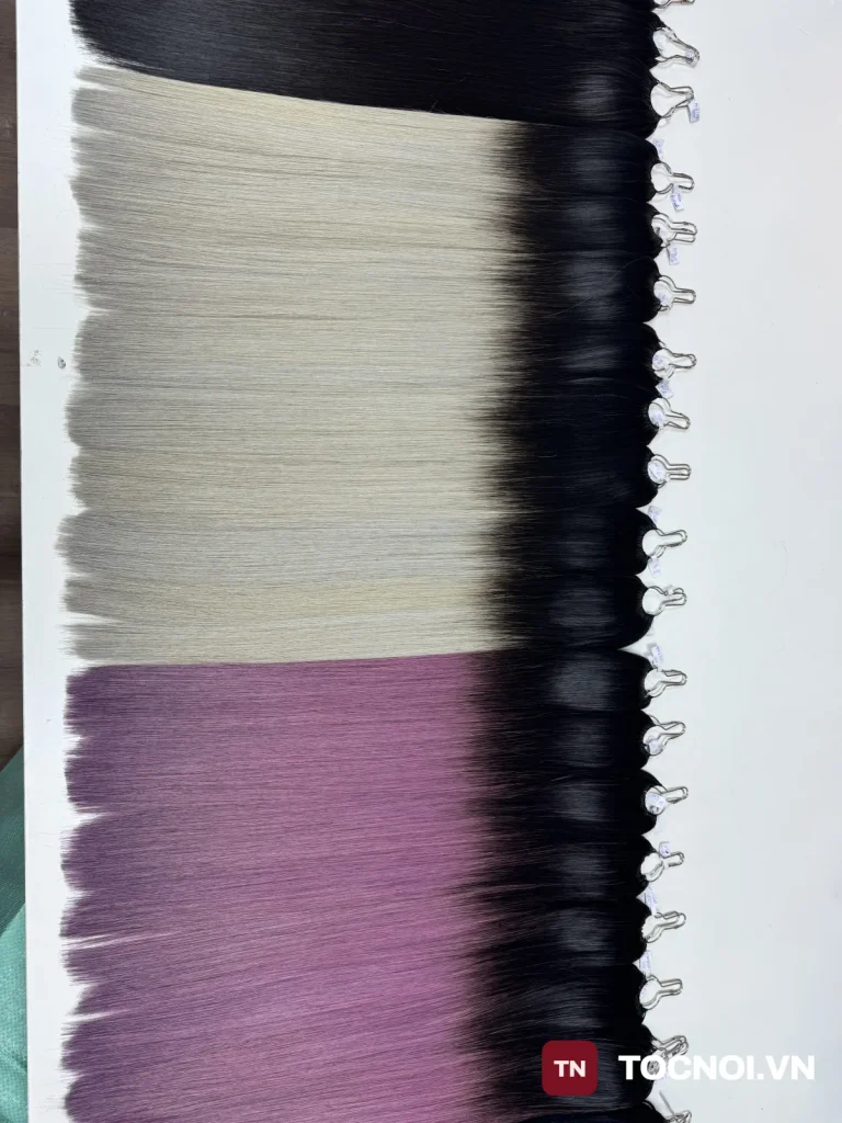 Tóc Nối Lông Vũ 9D Balayage – Tóc Thật 100%, Chuyển Màu Tự Nhiên, 45–70cm