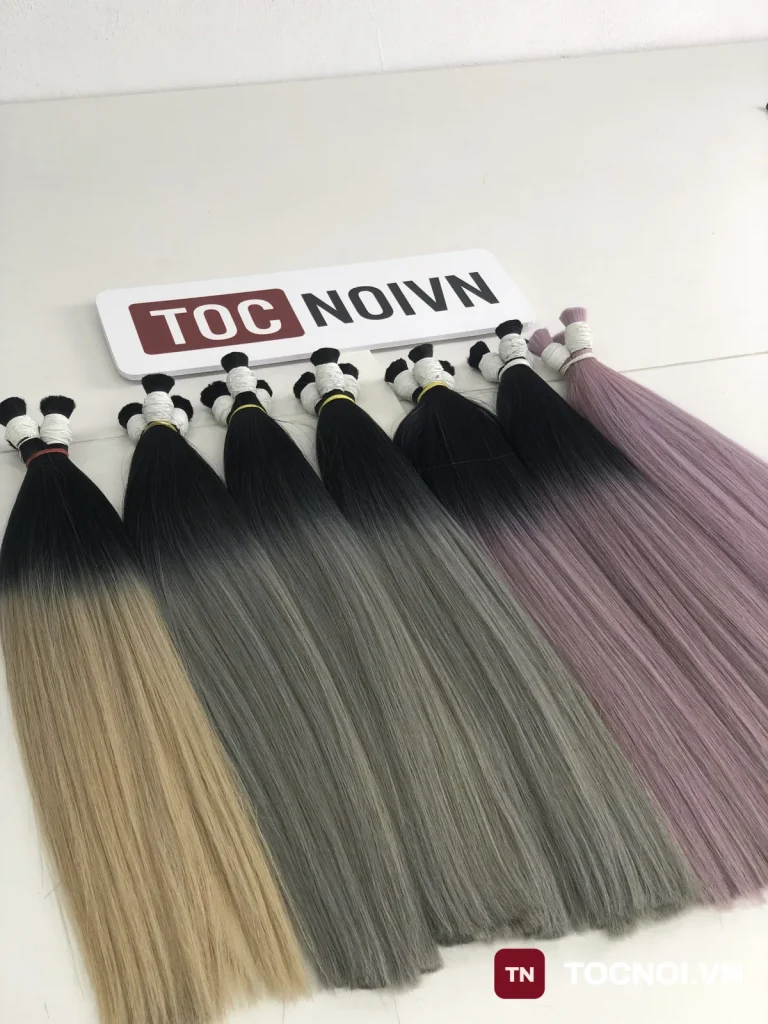 Tóc Nối Chùm Balayage – Tóc Thật 100%, Chuyển Màu Tự Nhiên, 40-70cm