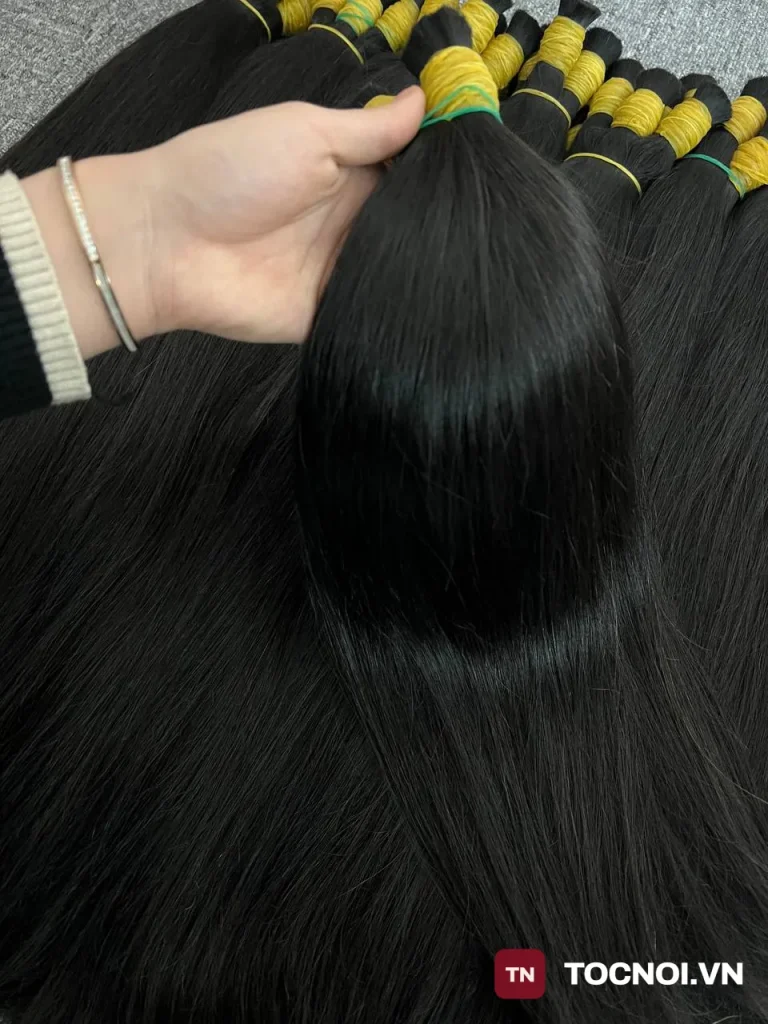 Tóc Nối Chùm 100g – Tóc Thật 100% Tự Nhiên, Dày Mượt, Đủ Độ Dài 40–70cm