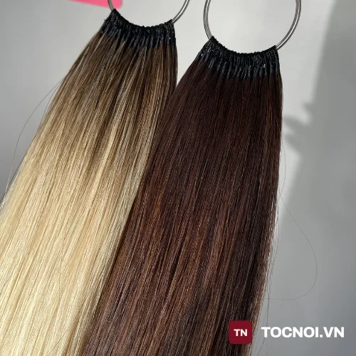 Tóc nối lông vũ 9D màu nâu tây