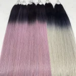 Tóc Nối Lông Vũ 9D Balayage – Tóc Thật 100%, Chuyển Màu Tự Nhiên, 45–70cm