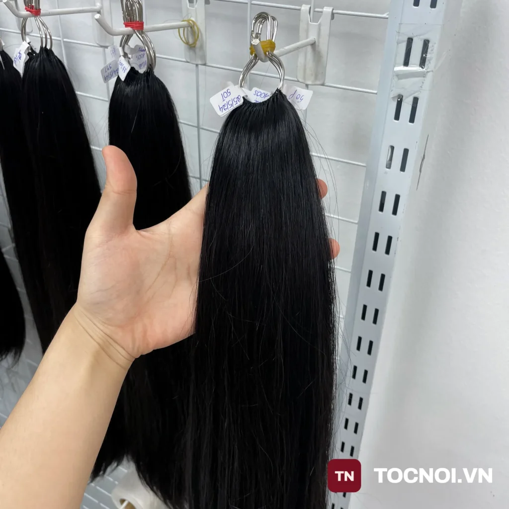 Tóc nối lông vũ 9D 50cm tóc thật
