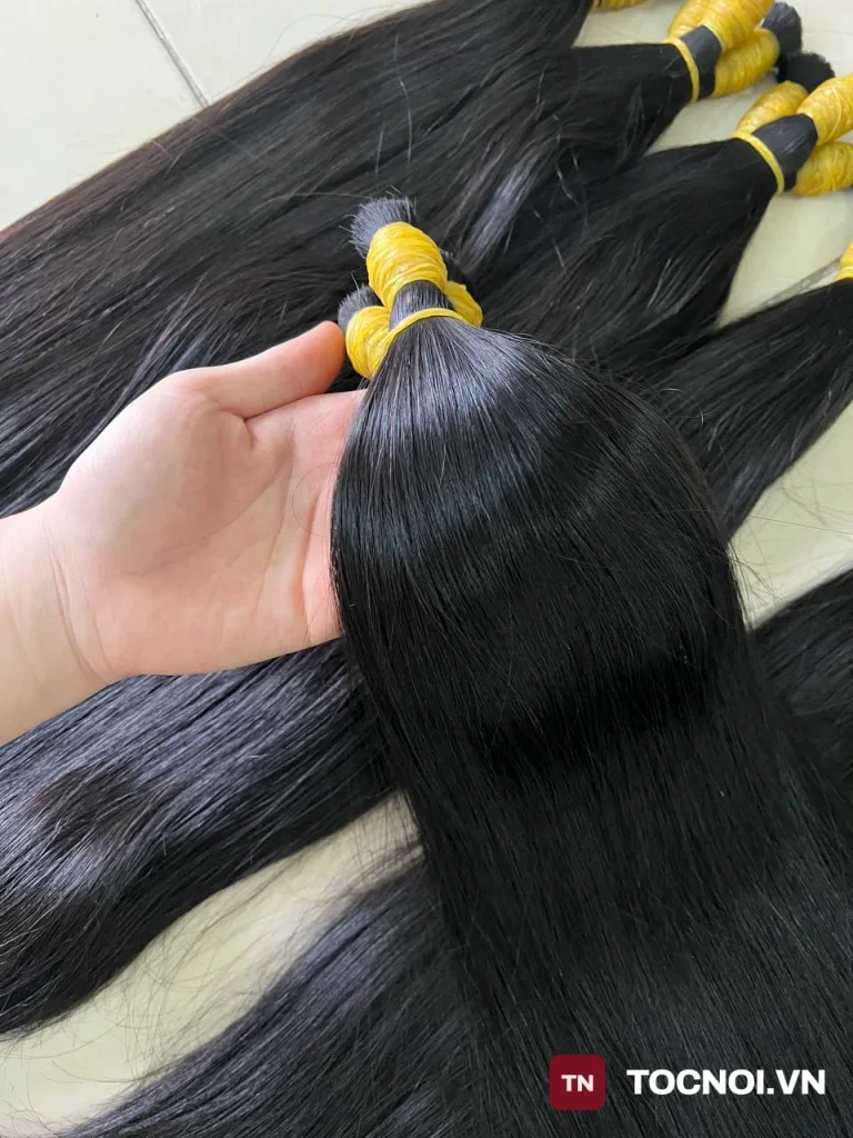 Tóc nối chùm 100g tóc thật dày mượt