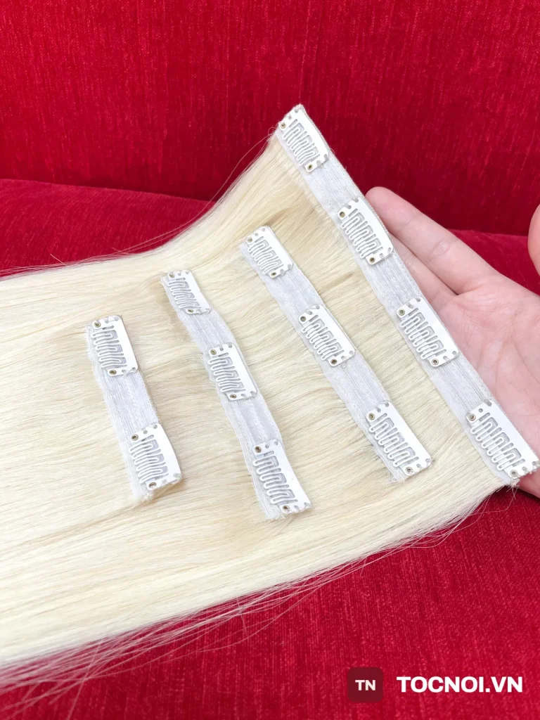 Tóc Kẹp Phím Màu – Tóc Thật 100%, Lên Màu Theo Yêu Cầu